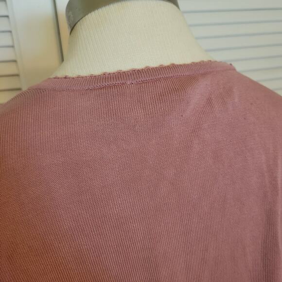 Field Manor Floral Embroidered Silk Nylon Cardigan Women's Purple - Picture 4 of 7